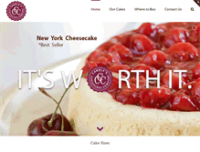 Tablet Screenshot of carolescheesecake.com
